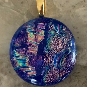 Artisan Made Dichroic Glass Pendant